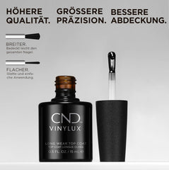 CND Vinylux – Nagellack-Überlack, einfache Anwendung, hält über 1 Woche, schnell trocknende Formel, leicht zu entfernen, schützt Nagellack, extra Glanz, 15 ml