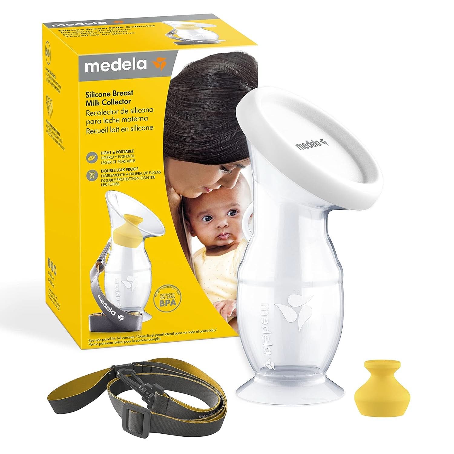Medela Muttermilchauffangbehälter aus Silikon Zubehör Essen und Stillen Bebe Naty Shop Silikon Handmilchpumpe