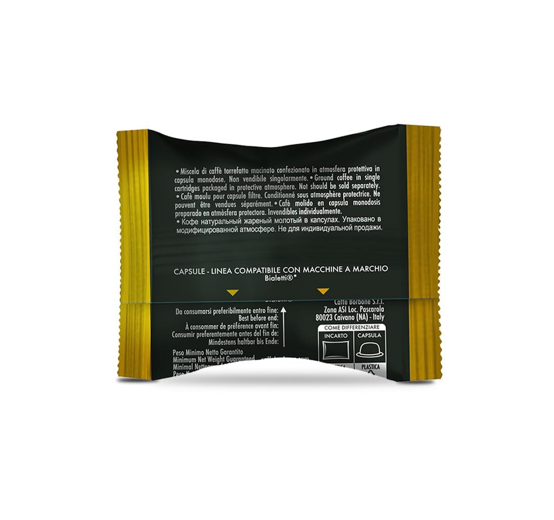 Caffè Borbone Gold-Kaffeemischung - 50 Kapseln - Kompatibel mit Kaffeemaschinen der Marke Bialetti®*