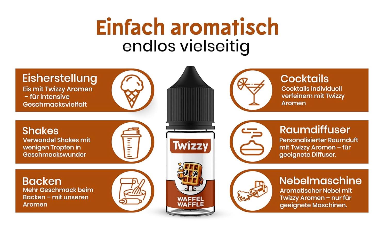 Twizzy Waffel-Lebensmittelaroma – 30 ml – Intensives Aroma – Ideal zum Backen Arome Naty Shop