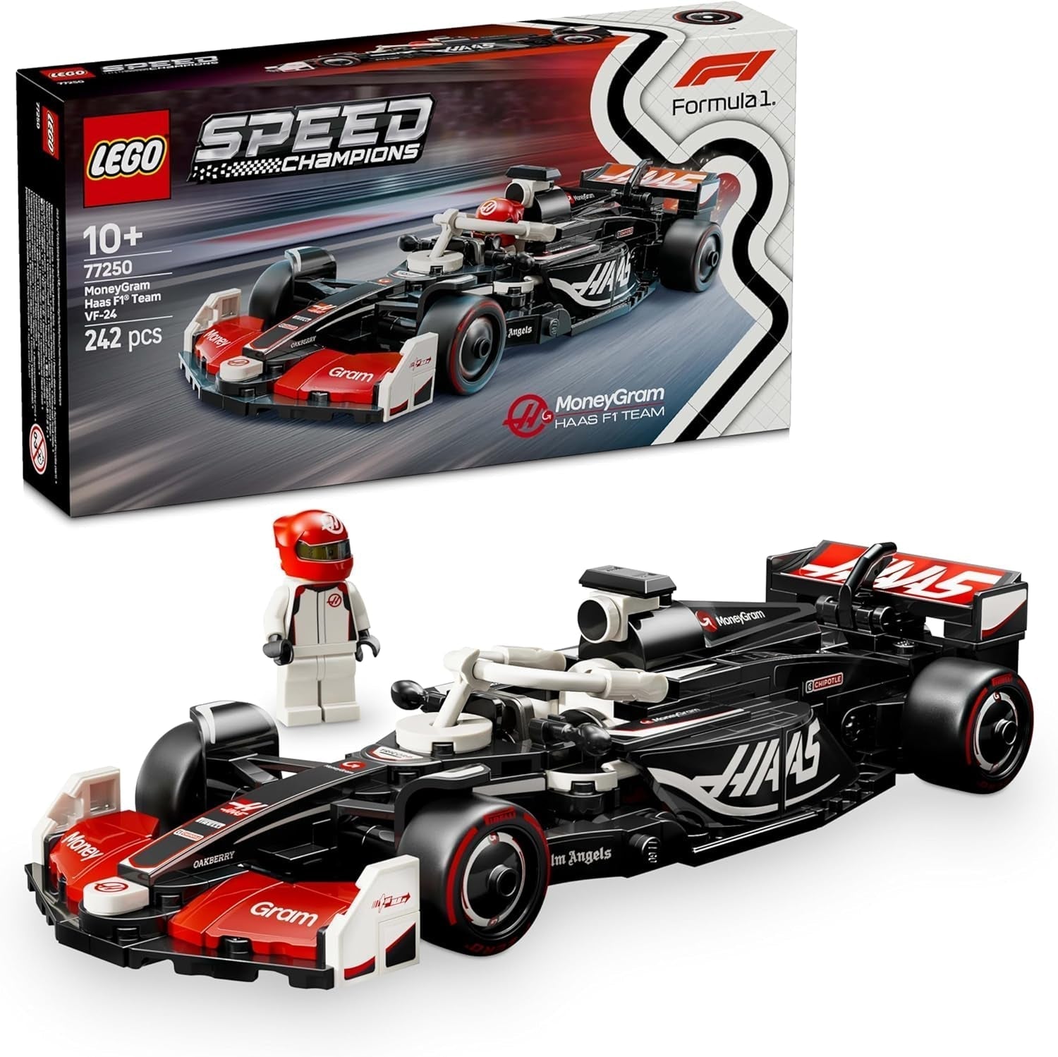 LEGO Speed Champions Mercedes-Amg F1 W15 Rennwagen – Formel-1-Minifiguren-Spielzeug – Automodell zum Sammeln und Bauen – Geschenk für Jungen und Mädchen ab 10 Jahren oder erwachsene Fans 77244 Bausets Besuchen Sie den LEGO-Store Moneygram Haas F1 Team Vf-24 Rennwagen 77250