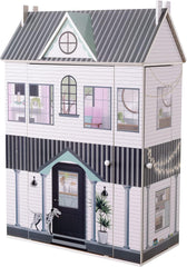 Olivia'S Little World Dreamland Farmhouse Kids Interaktives Puppenhaus aus Holz, 3 Etagen mit 13 Puppenmöbelzubehör, Weiß TD-13632A Puppenhäuser Naty Shop Standardtitel