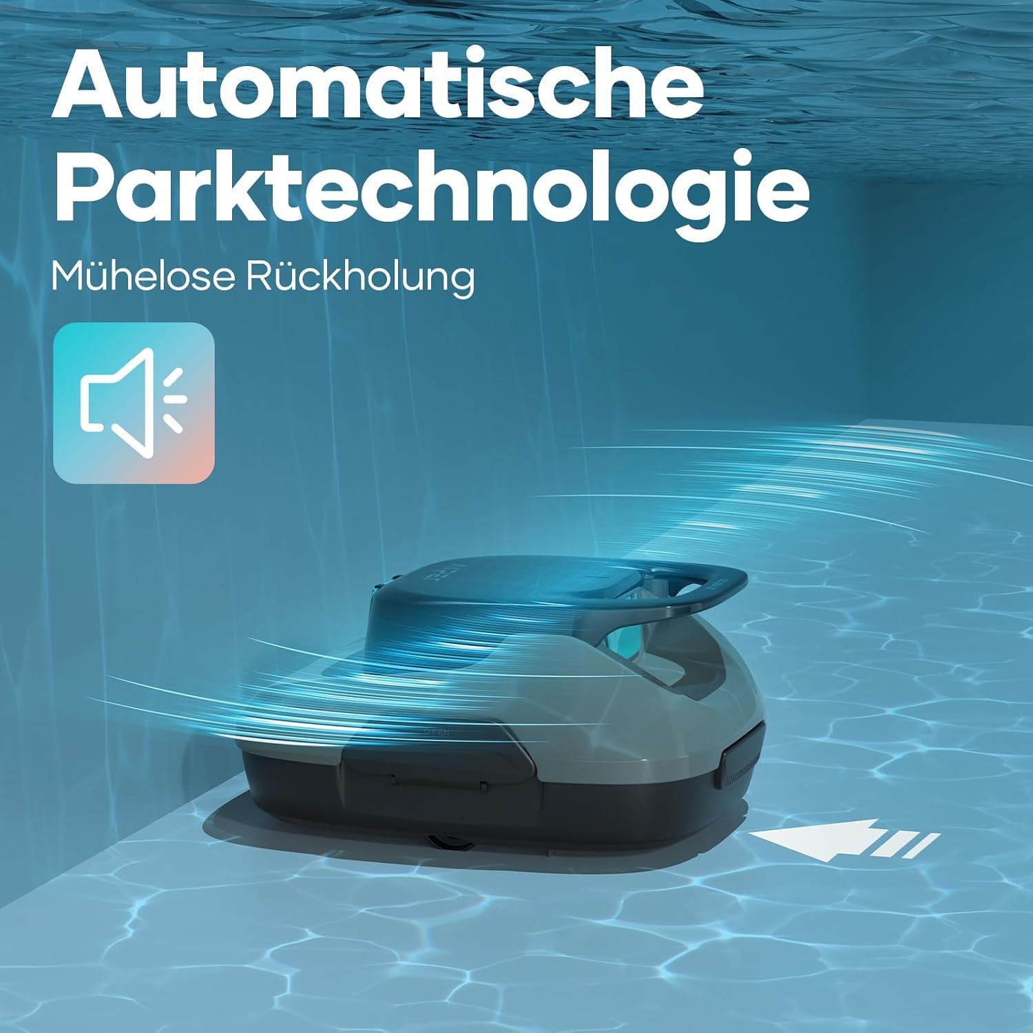 AIPER Scuba SE Poolroboter, kabelloser Poolreiniger mit Akku, 90 Minuten Reinigungszeit, automatische Reinigung mit Selbstparkfunktion, leichter Poolreiniger, ideal für Pools mit flachem Boden