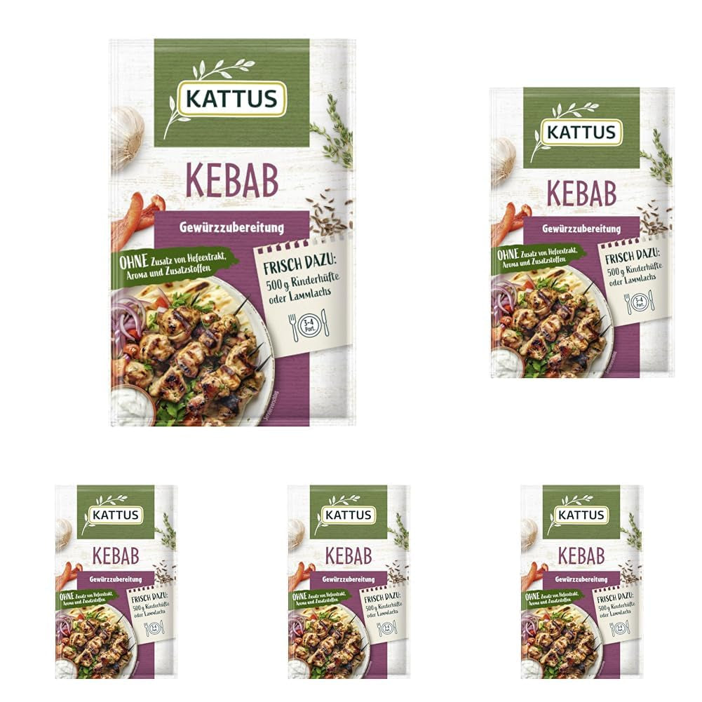- Kebab Gewürzzubereitung | Gewürz für 3-4 Portionen | Ohne Zusatz von Fefeextrakt, Aroma und Zusatzstoffen | 25 g im Beutel