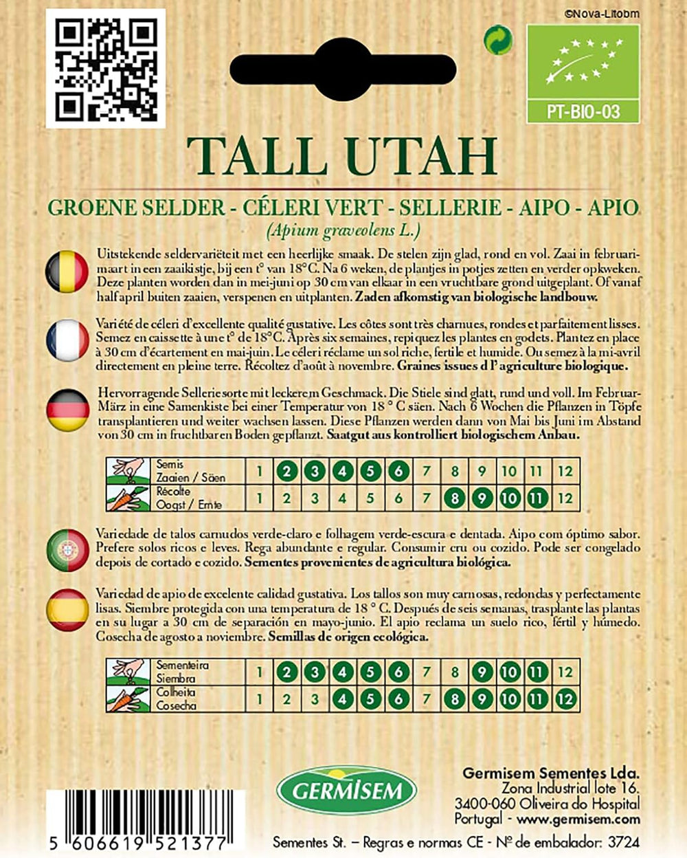 Sellerie TALL UTAH, ECBIO6001