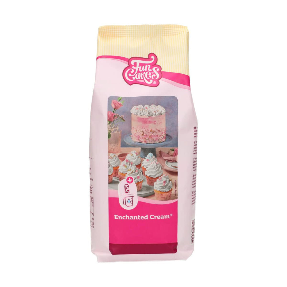 Funcakes Mix Für Enchanted Cream®: Einfach Zu Berübenende, Sehr Leichte Und Flauschige Schneeweiße Creme, Perfekt Zum Füllen Und Abdecken Von Kuchen Oder Als Belag Für Cupcakes, Halal., 900 G Mix zum Backen und Kochen Naty Shop 900 G (1Er Pack) Vanille
