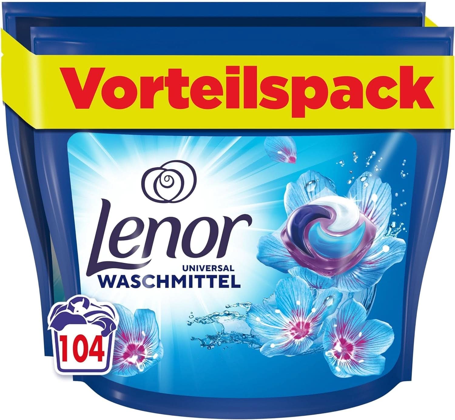 Lenor PODS All-In-1 Waschmittel, 104 Kapseln, 3-mal längere Frische und Tiefenreinigung auch bei Kaltwäsche Naty Shop Neues Modell