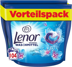 Lenor PODS All-In-1 Waschmittel, 104 Kapseln, 3-mal längere Frische und Tiefenreinigung auch bei Kaltwäsche Naty Shop Neues Modell