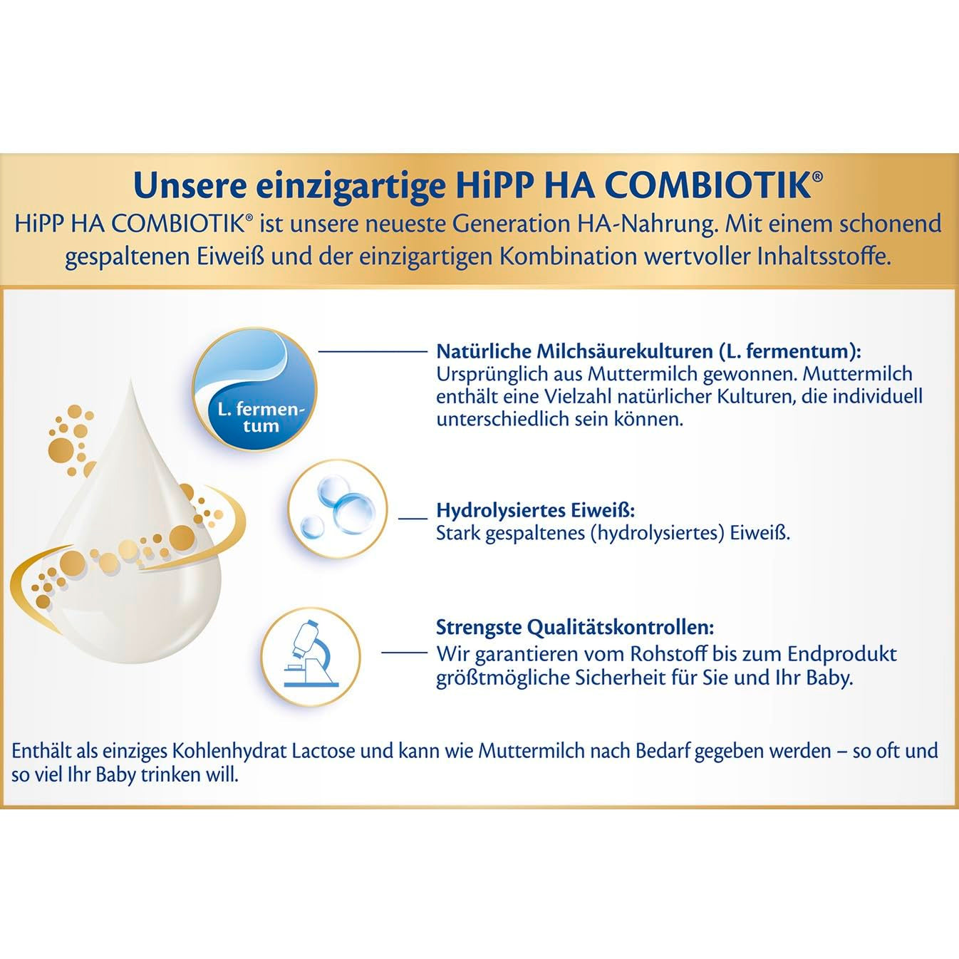 HiPP PRE HA Combiotik (4 x 600 g), hydrolysierte Milchpulverformel für Säuglinge ab der Geburt, mit natürlichen Milchsäurekulturen, für empfindliche Immunsysteme