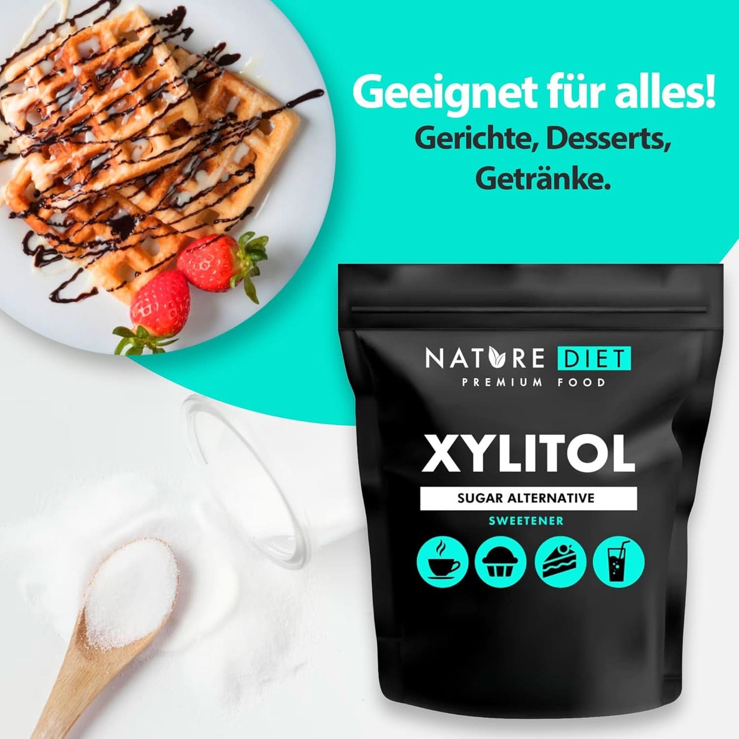 Nature Diet Xylitol, 1 kg Süßstoffe Naty Shop