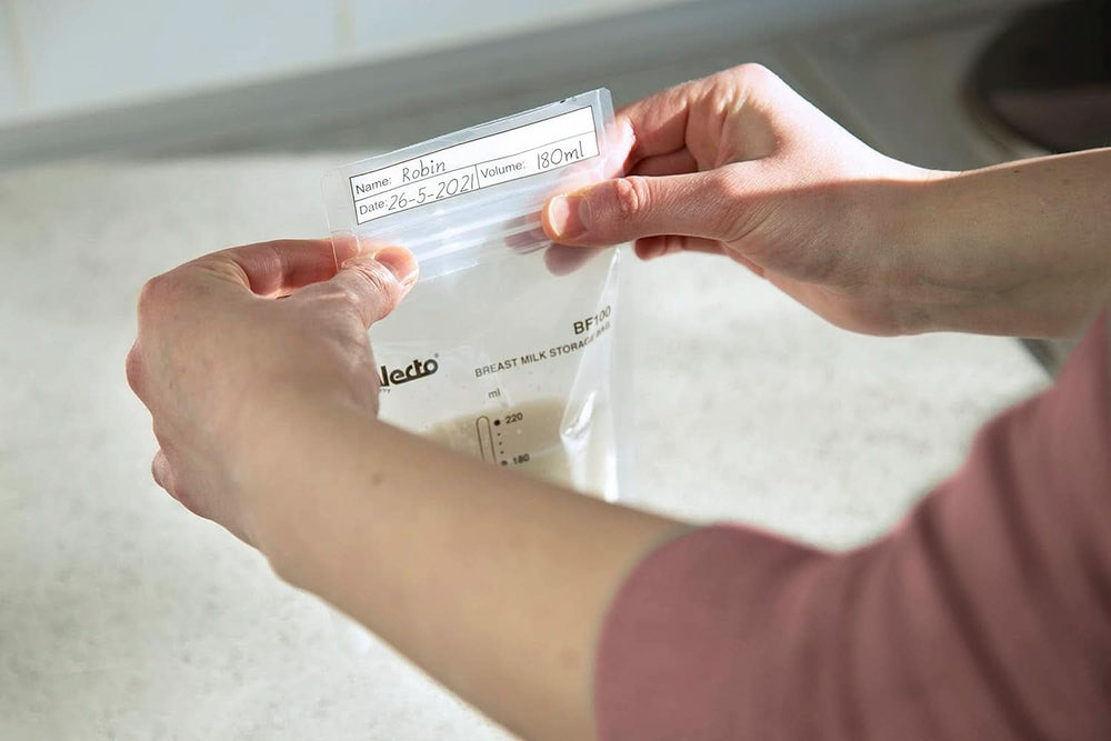 BF100 Aufbewahrungsbeutel für Muttermilch – Beutel für Muttermilch – Fassungsvermögen 220 ml – 100 Stück – Transparentes Lebensmittel- und Stillzubehör Bebe Naty Shop