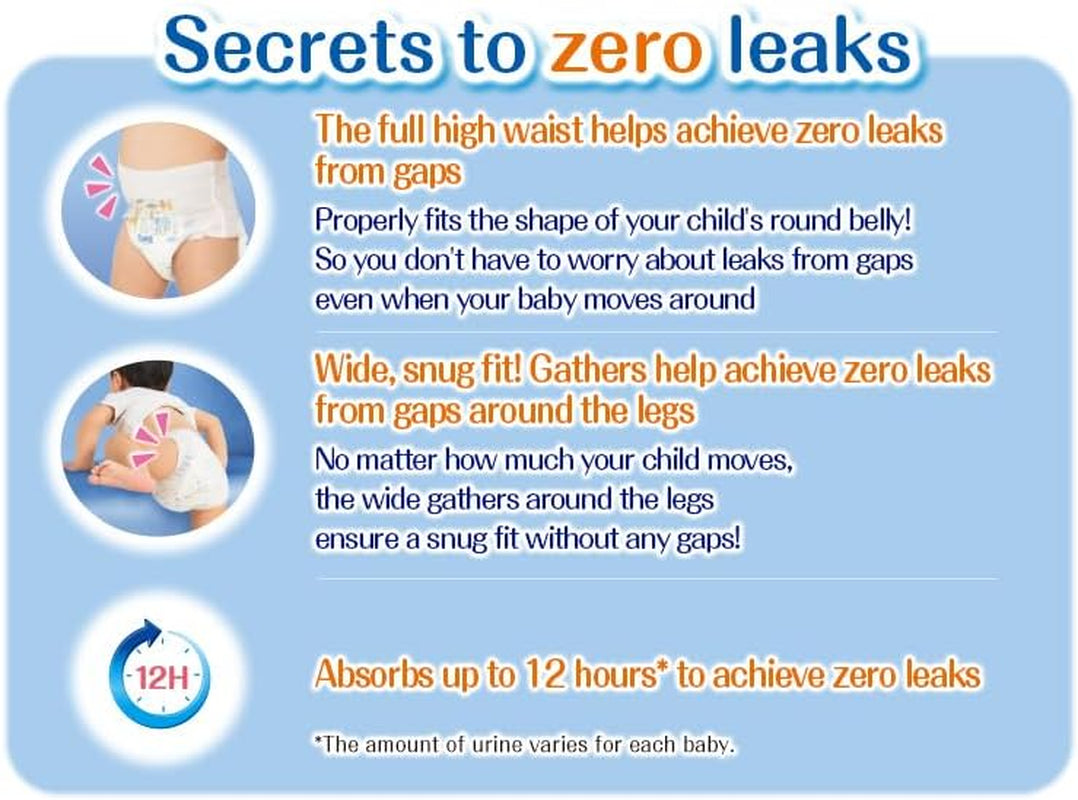 PBL Windeln für Mädchen (12–22 kg) – Windeln für Mädchen, 1–5 Jahre, 38er-Pack, Größe 4, Urinschutz und Stuhlschutz, wasserdicht, Cartoon-Muster, Einwegartikel, frei von Parabenen, 35 cm x 34 cm x 11 cm