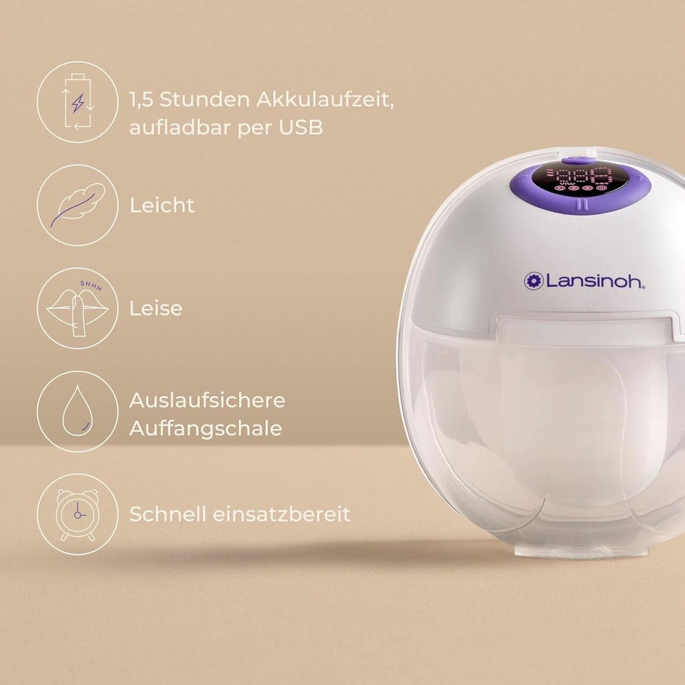 Lansinoh Tragbare elektrische Milchpumpe Zubehör Essen und Stillen Bebe Naty Shop