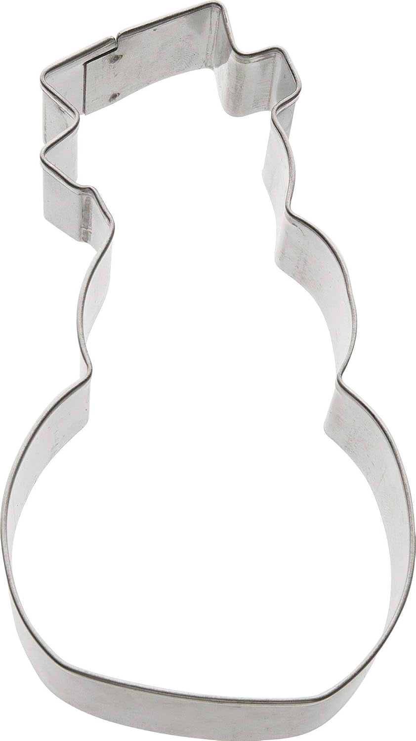 Formă de biscuiți Zenker cu om de zăpadă, formă de biscuiți de Crăciun, formă de biscuiți pentru biscuiți și fondant, formă de biscuiți de înaltă calitate, ajutor de bucătărie din tablă de oțel, culoare: argintiu