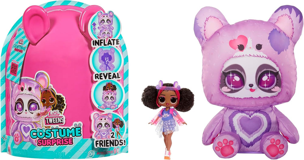 LOL. Überraschung! Tweens Costume Surprise Hoops Cutie Modepuppe mit aufblasbarem Lila Pandakostüm und zahlreichen Überraschungen, u. A. Tolle Mode und Accessoires – Ideal für Kinder ab 4 Jahren