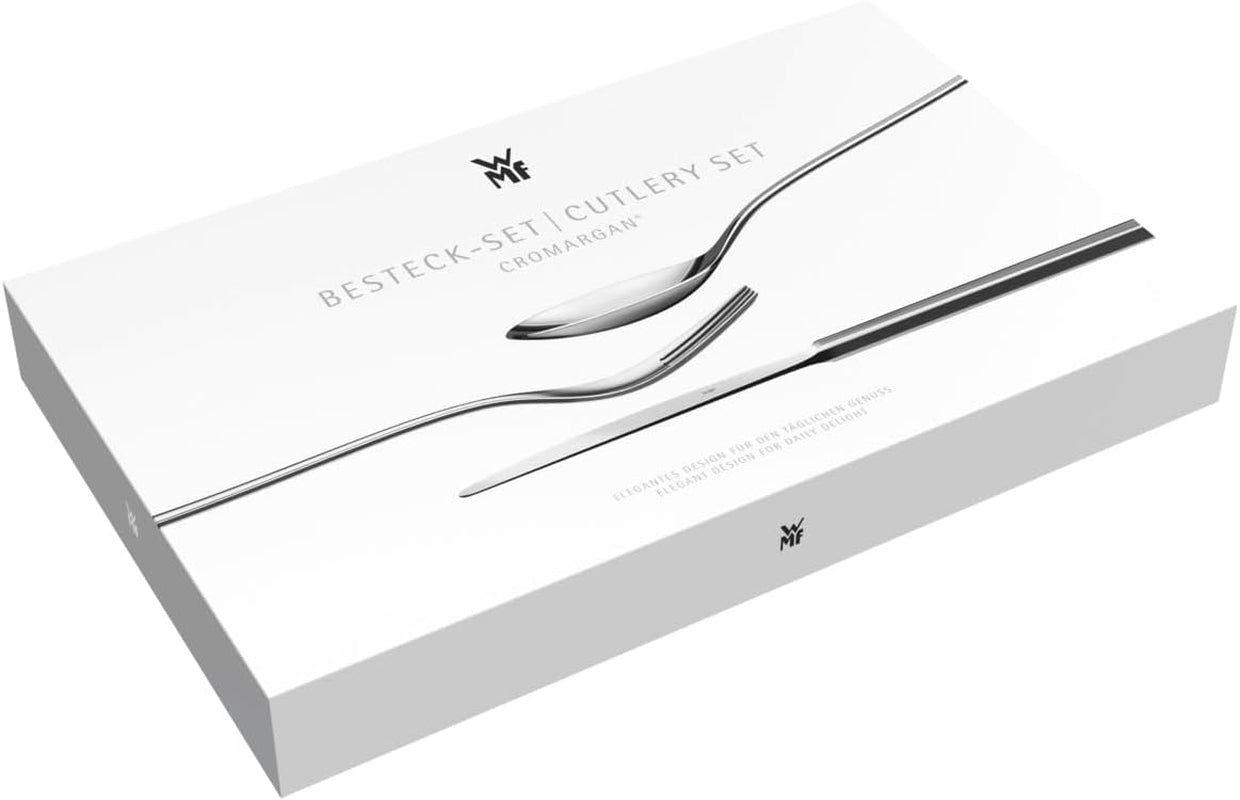 WMF Sitello Besteckset für 6 Personen, Cromargan, Besteckset 30-teilig, Monobloc-Messer Kitchen Naty Shop