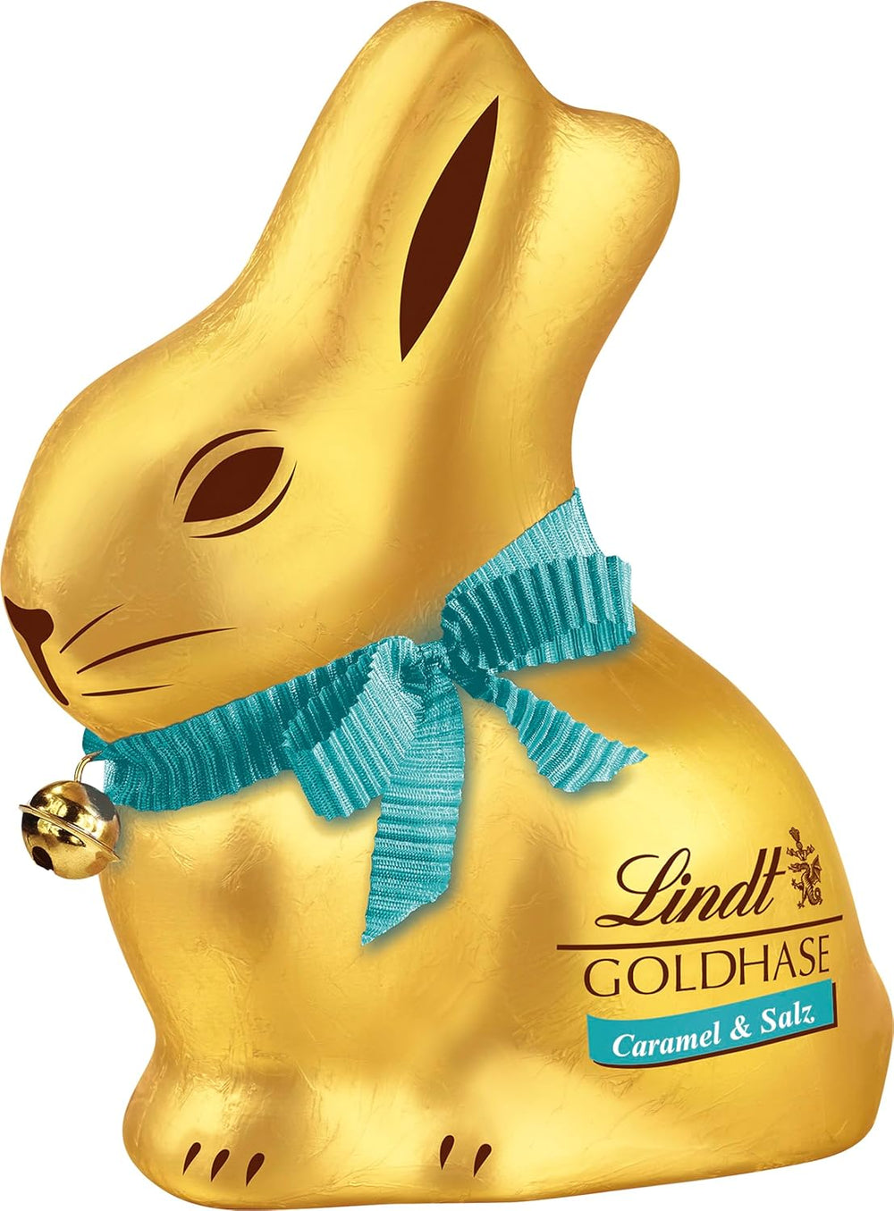 Lindt Chocolate Gold Bunny Karamell & Salz | 100g | Gesalzene Karamellmilchschokolade zu Ostern | Osterschokolade | Geschenk aus Schokolade | Schokoladenhase | Osterhase