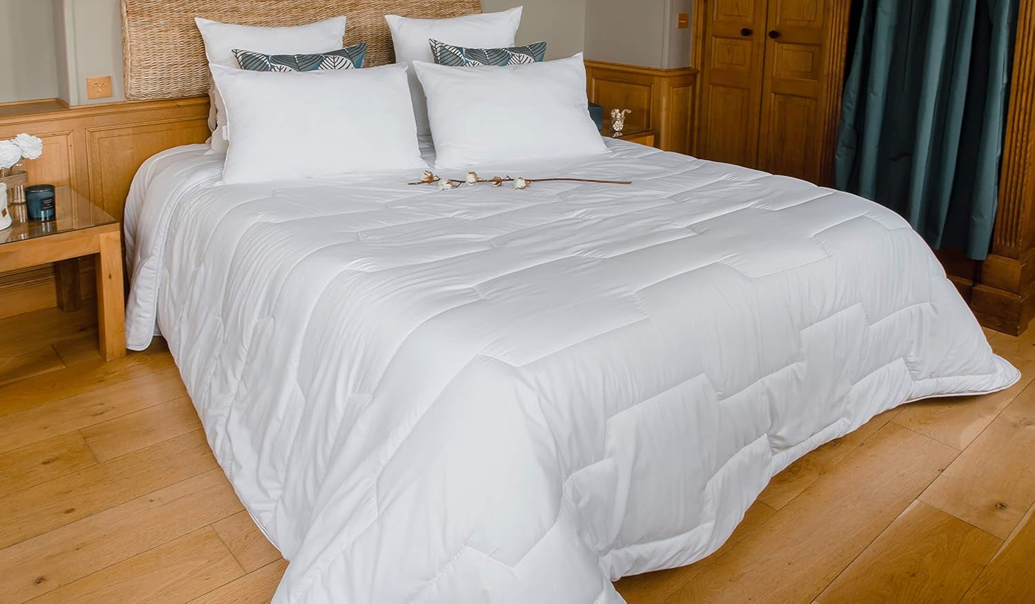 COLAS NORMAND - Plapumă împotriva acarienilor și bacteriilor - Temperată - 280 X 240 Cm - Efect de lungă durată - Igienă perfectă - Microfibre - Moale și confortabile - Lavabilă Plapumi si pilote Naty Shop Titlu implicit