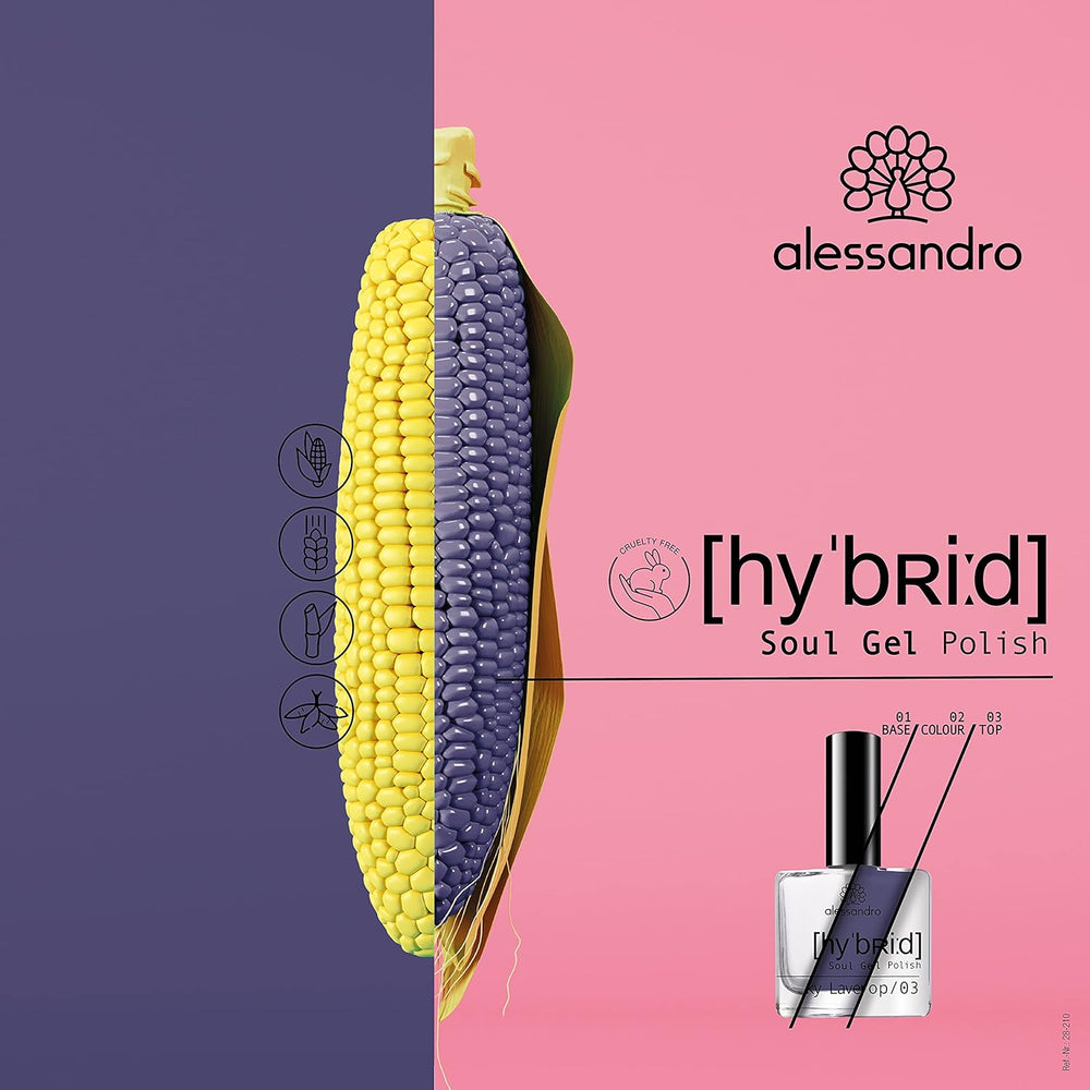 Alessandro Sinful Glow HYBRID Nagellack – Nude-Ton – Perfekte Nägel in nur 3 Schritten, ohne LED – hält bis zu 10 Tage! 8 ml