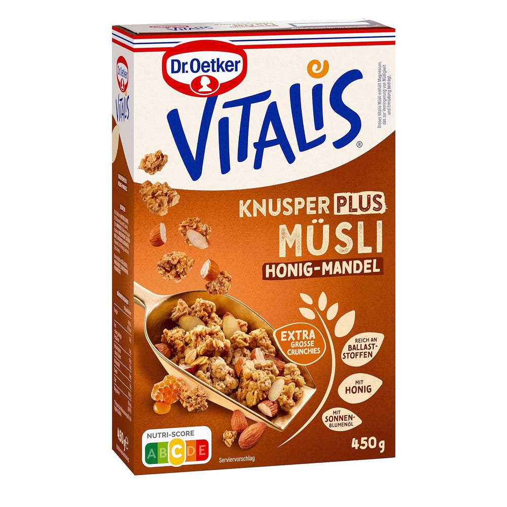 Dr. Oetker Vitalis KnusperPlus Double Chocolate: Knuspriges Müsli mit Vollmilch- und Zartbitterschokolade, 7er Pack (7 x 450g)