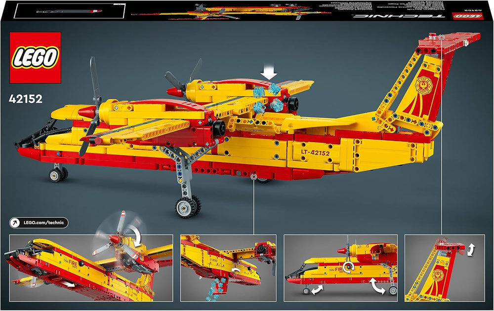 LEGO 42152 Technic Firefighting Plane Fireplane Jucărie ca idee de cadou pentru copii de la 10 ani, jucărie de construcție și decorare pentru grădiniță Seturi de constructie Besuche den LEGO-Store