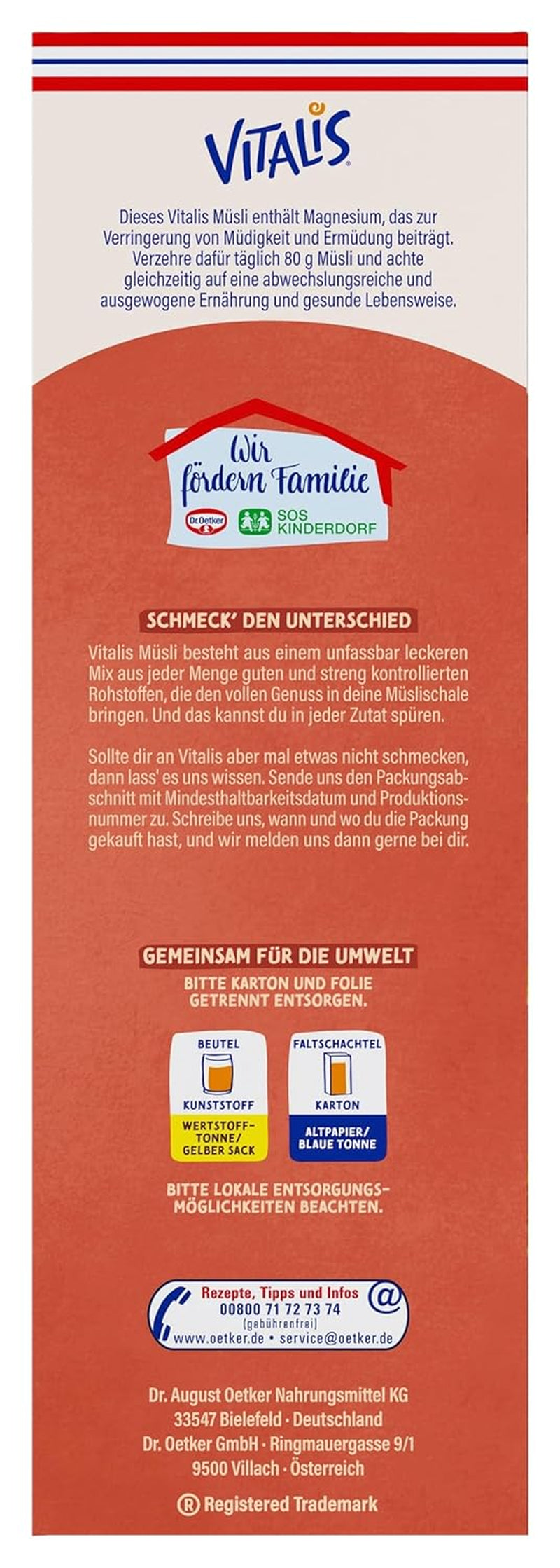 Dr. Oetker Vitalis Crunchy Flakes: Knuspermüsli mit Cornflakes und Mandelstückchen, 5er Pack (5 x 600g)