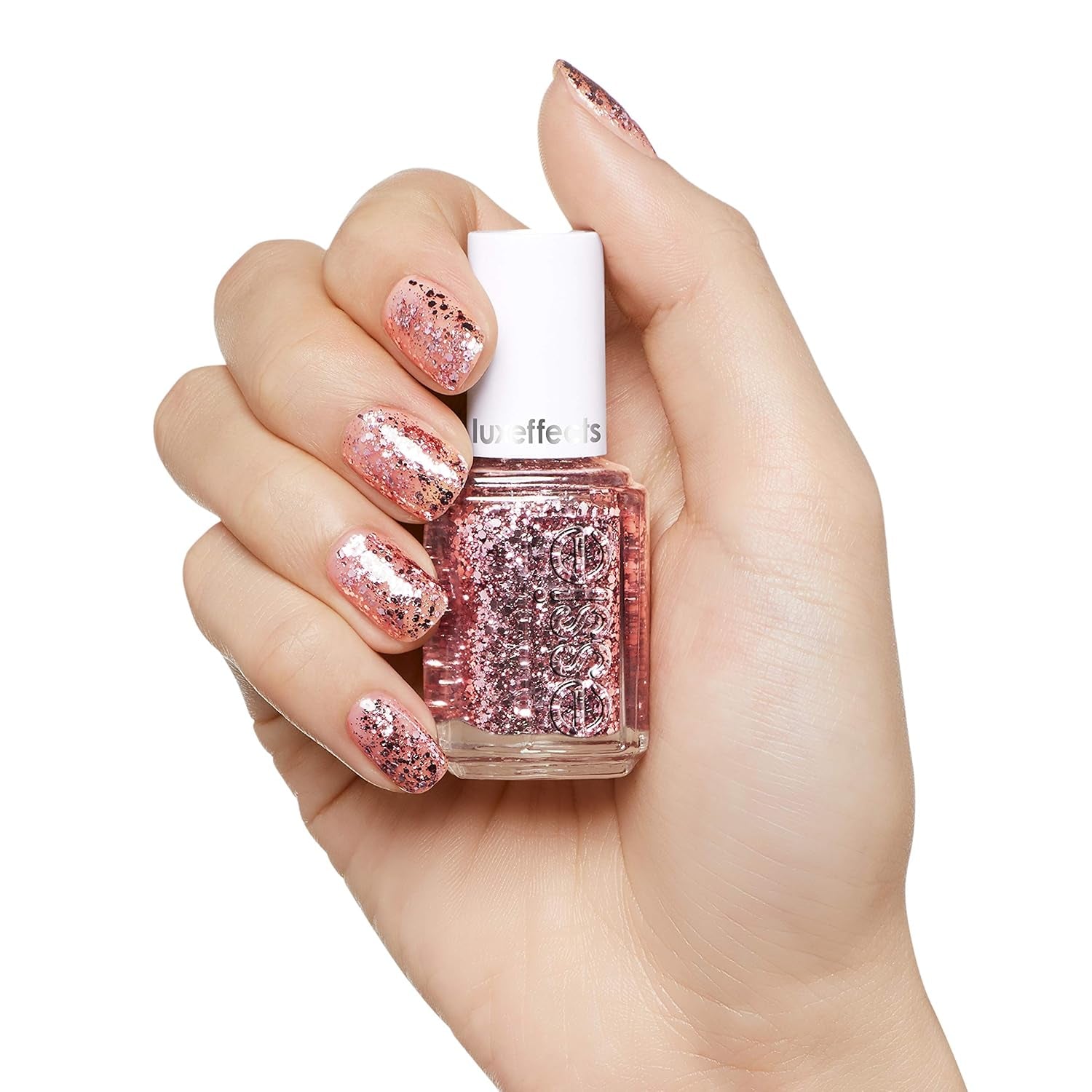 Essie Glitter Nagellack Nr. 275 a Cut Above, Glitzer/Rosa, 13,5 ml