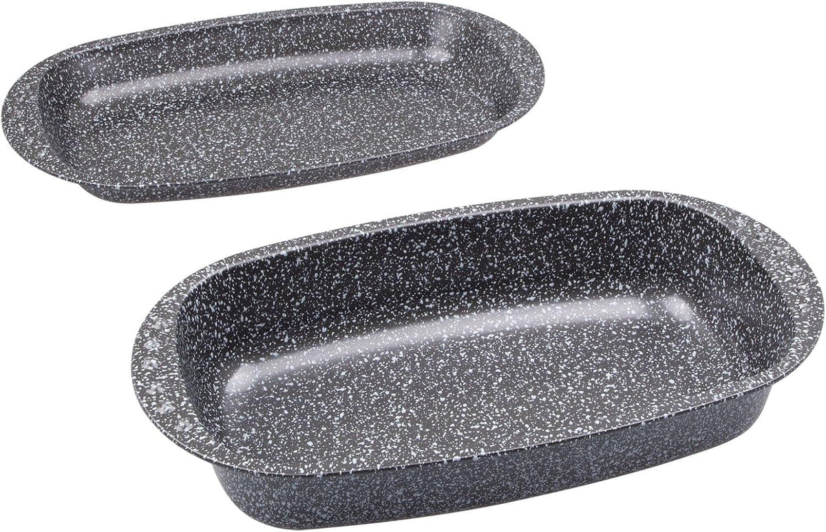 C|H|G Brotback- Und Bratenform Mit Deckel „Granito“, Skandia Xtreme Plus: 4-Fach Antihaftbeschichtung in Granitoptik, 37 X 20 X 7 Cm, Made in Germany Formen und Bleche zum Backen Naty Shop