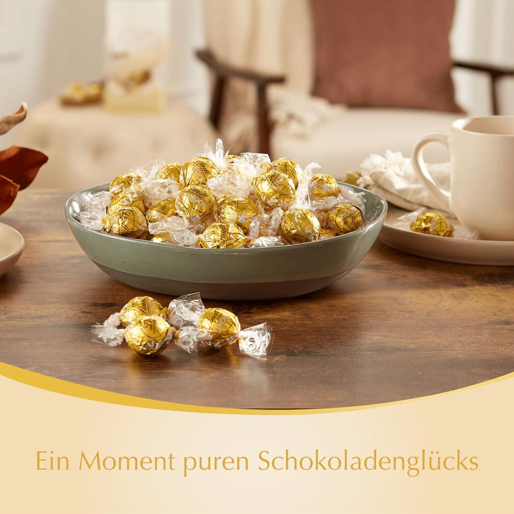 Lindor weiße Schokoladenkugeln | 400g ca. 30 weiße Schokoladenkugeln mit zartschmelzender Füllung | Geschenk aus Schokolade | Schokoladengeschenk (2er Pack)