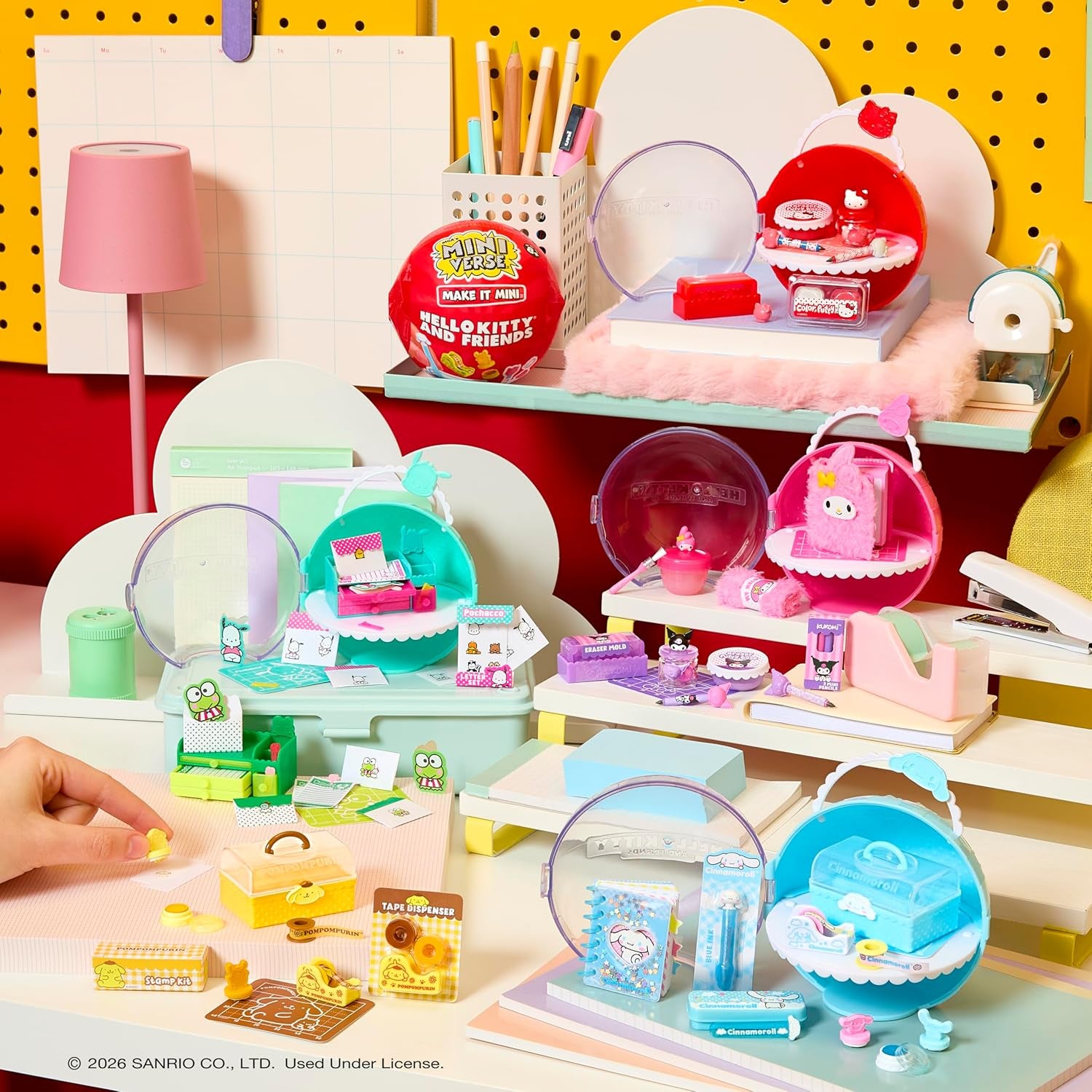 Miniverse MGA Make It Mini Hello Kitty and Friends Seria 3 – Mini obiecte de colecție, Sanrio, replici retro de papetărie, artizanat, DIY, pentru colecționari și copii cu vârsta de 8 ani și peste