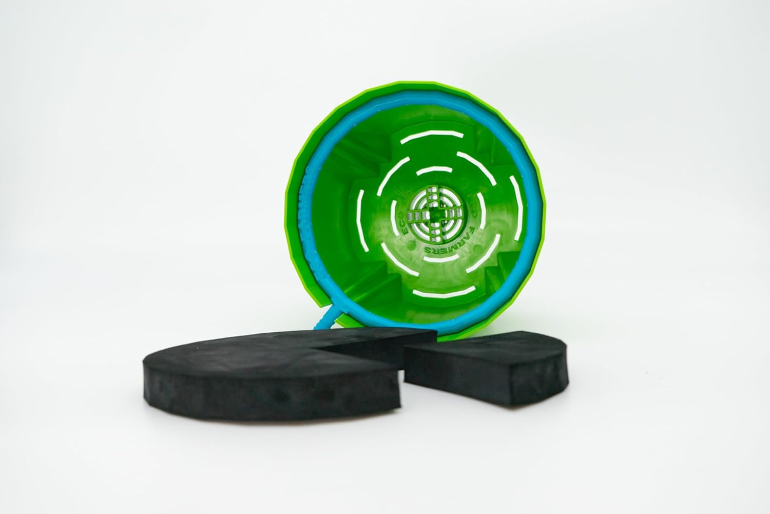 Hydro Farmer, 19-teiliges Topfset Ø 18 cm (grün), Anzuchtsystem inklusive 4 Töpfe, 4 Bewässerungsringe, 4 Deckel, Adapterset und 2 m Schlauch, Hydrokultur, Aeroponik