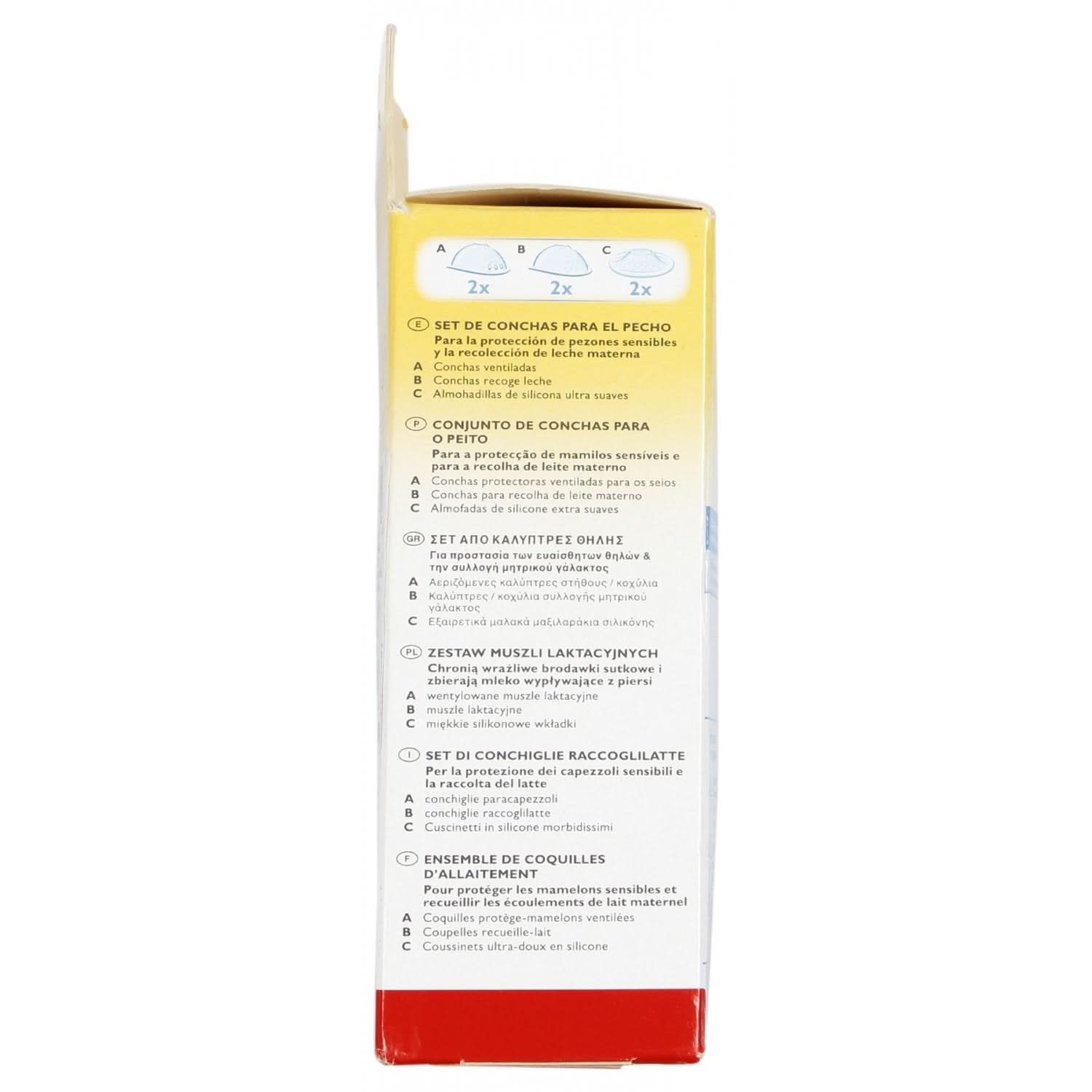 NUK Brustchalen-Set, 6-teiliges Komplett-Set Zubehör Essen und Stillen Bebe Naty Shop