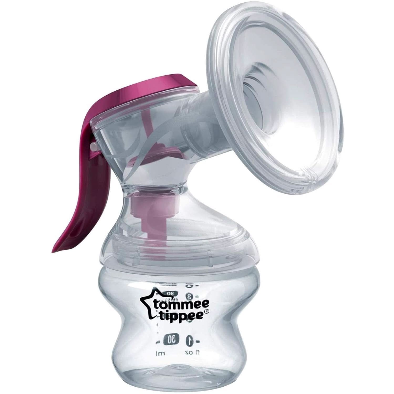 Tommee Tippee Handmilchpumpe „Made for Me“, ergonomischer Griff, BPA-frei, transparent Zubehör Essen und Stillen Bebe Naty Shop