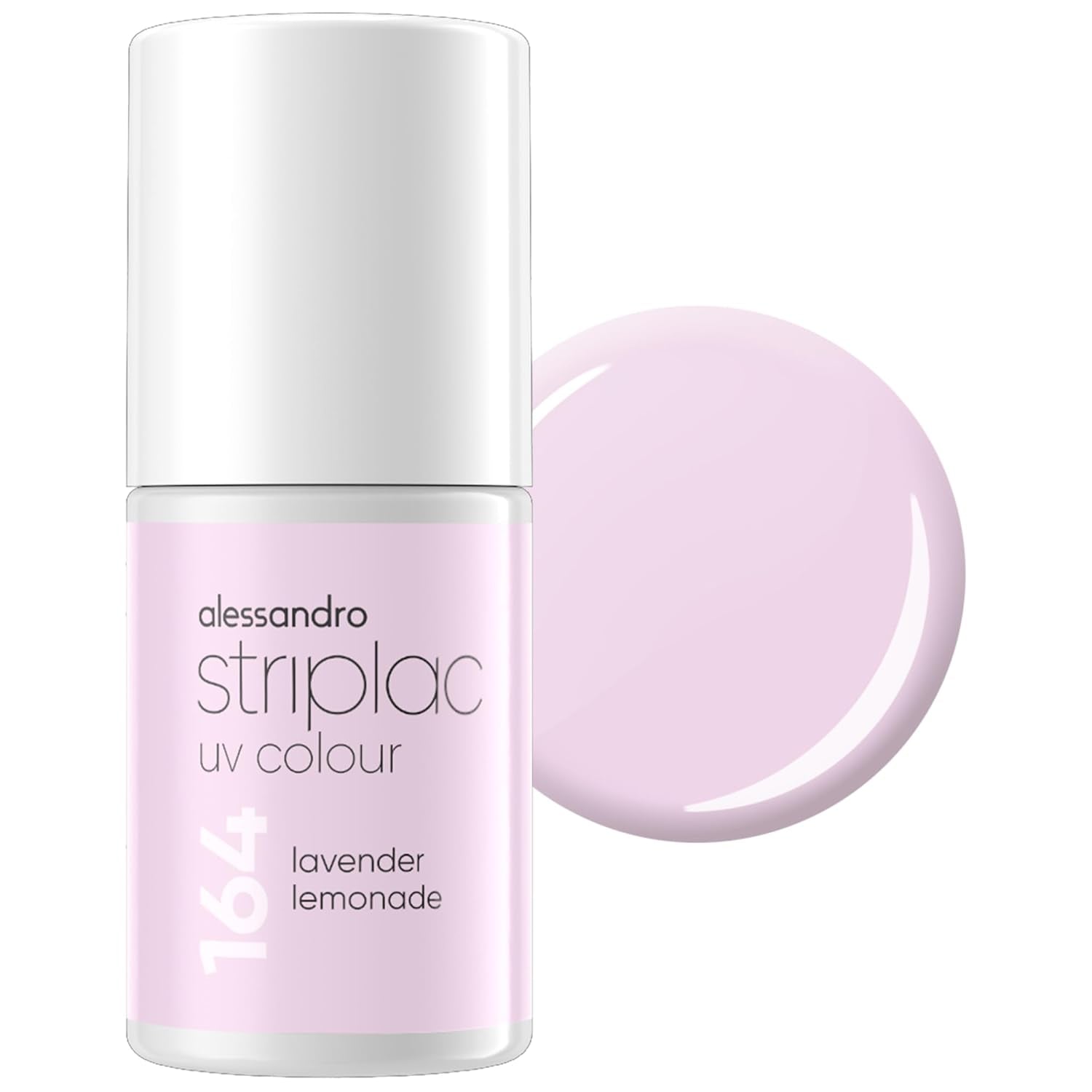 UV-Nagellack alessandro Striplac Lavender Lemonade – Zart und langanhaltend – Einfache Entfernung dank der Entfernungstechnologie – Vegan und tierversuchsfrei – 8 ml