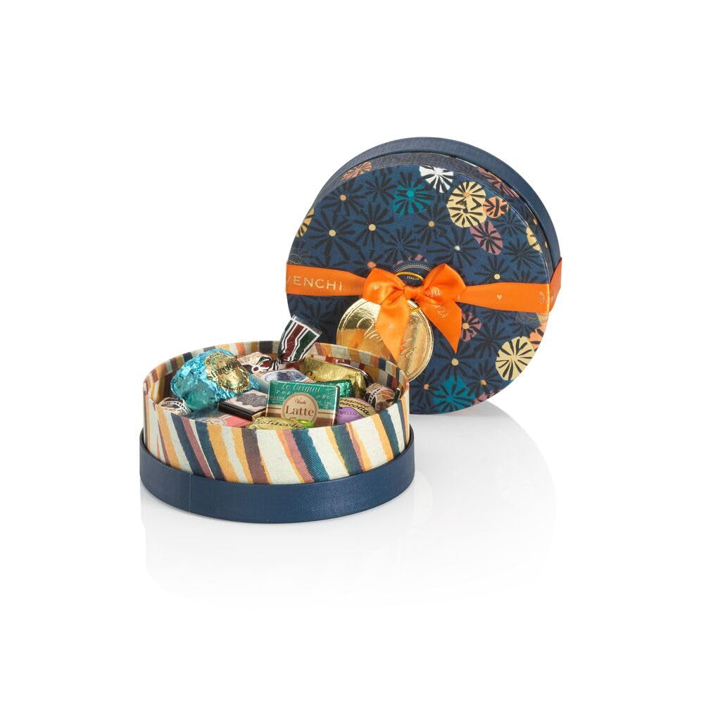 Venchi - Kleine Geschenkbox aus gemischter Schokolade von Murrine, 138 g, glutenfrei, ohne künstliche Farbstoffe, ohne Konservierungsstoffe, Geschenkidee