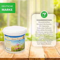 Magic of Nature Blumensamenmischung - Bienenparadies - 1 kg - Einfache Anwendung - Blühende Bienenweide - Aussaattipps - Für 300 bis 500 m²