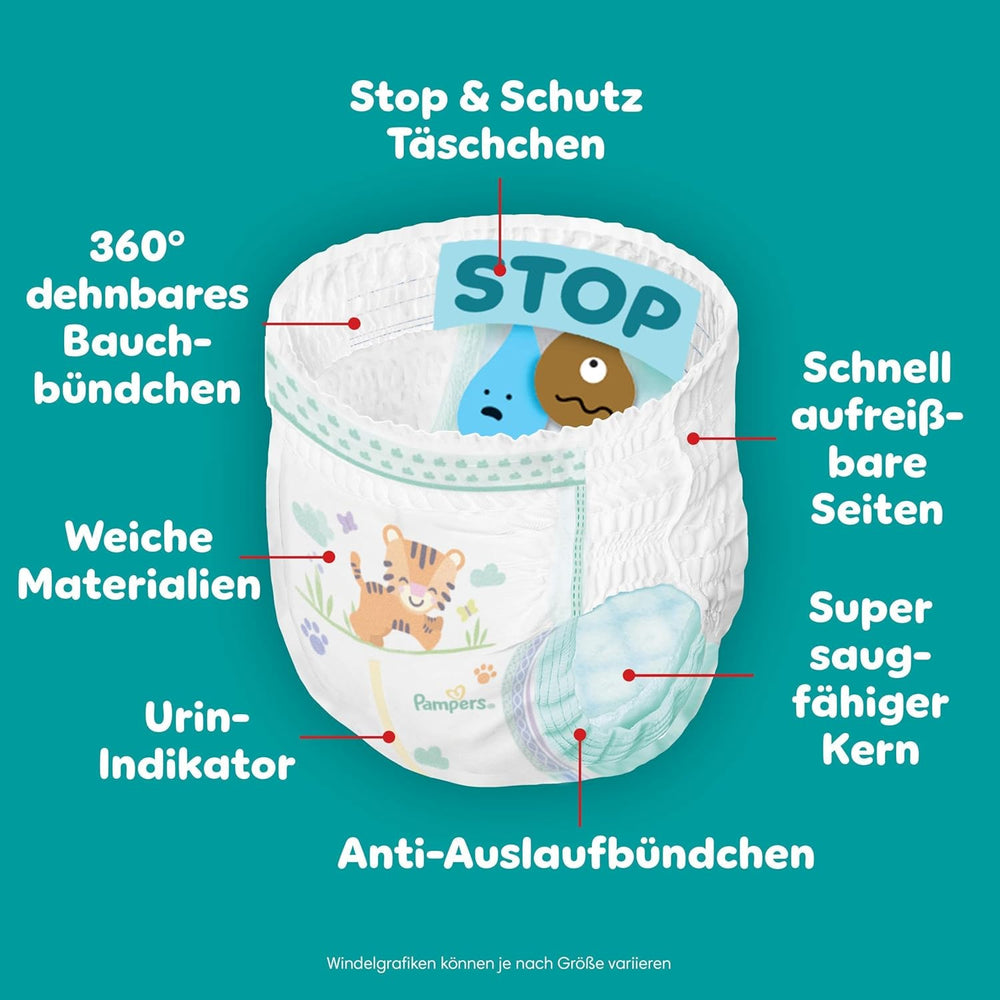 Pampers Baby-Dry Pants Größe 5, 160 Stück, 11kg-17kg, 360° auslaufsichere Passform für Tag und Nacht