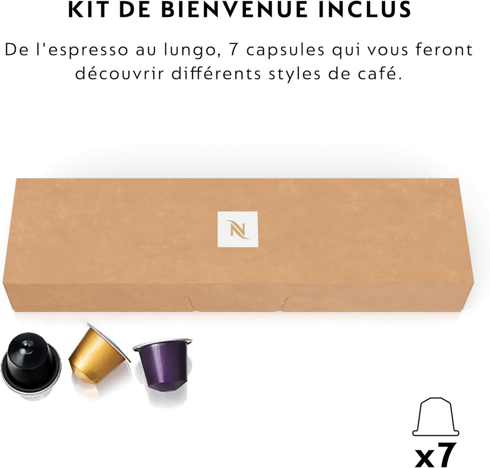 Espressor Krups Nespresso Inissia – espressor compact pentru capsule de cafea, presiune de 19 bari, încălzire rapidă în 25 de secunde, funcție de economisire a energiei, rezervor de apă de 0,7 l, roșu, model YY5506FD