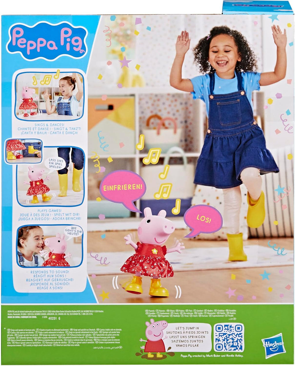 Păpușa Peppa Pig Peppa'S Mud Puddle Party - versiune germană, roz sau roz Papusi Naty Shop