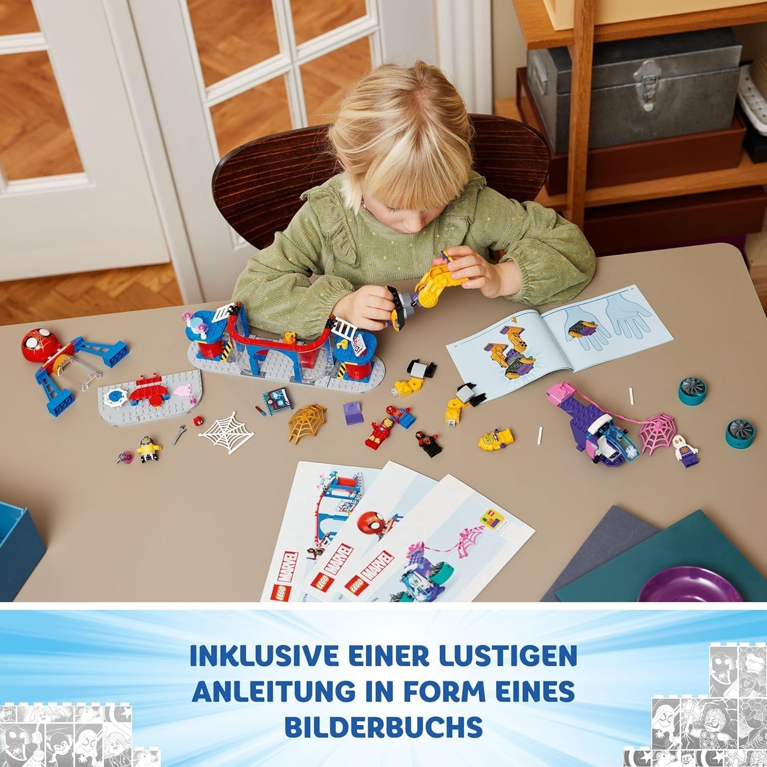 LEGO Marvel Sediul central al echipei lui Spidey, Spider-Man jucărie cu vehicul și Mech, cadou pentru băieți și fete de la 4 ani, care sunt fani ai serialului TV Spidey și super prietenii săi 10794 Seturi de constructie Besuche den LEGO-Store