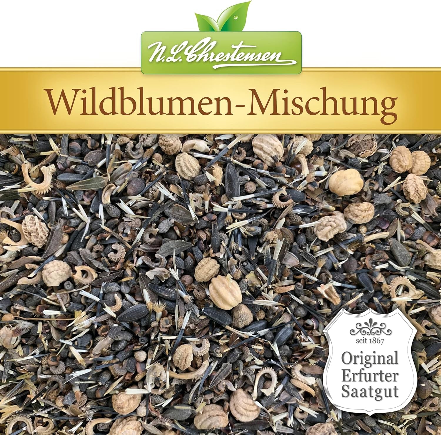 Wildblumenmischung NL Chrestensen | 5L Eimer für 500-1000 m² | Winterharte mehrjährige Blumensamen | Wildblumenwiese für Bienen und Schmetterlinge | Für Garten, Wiese