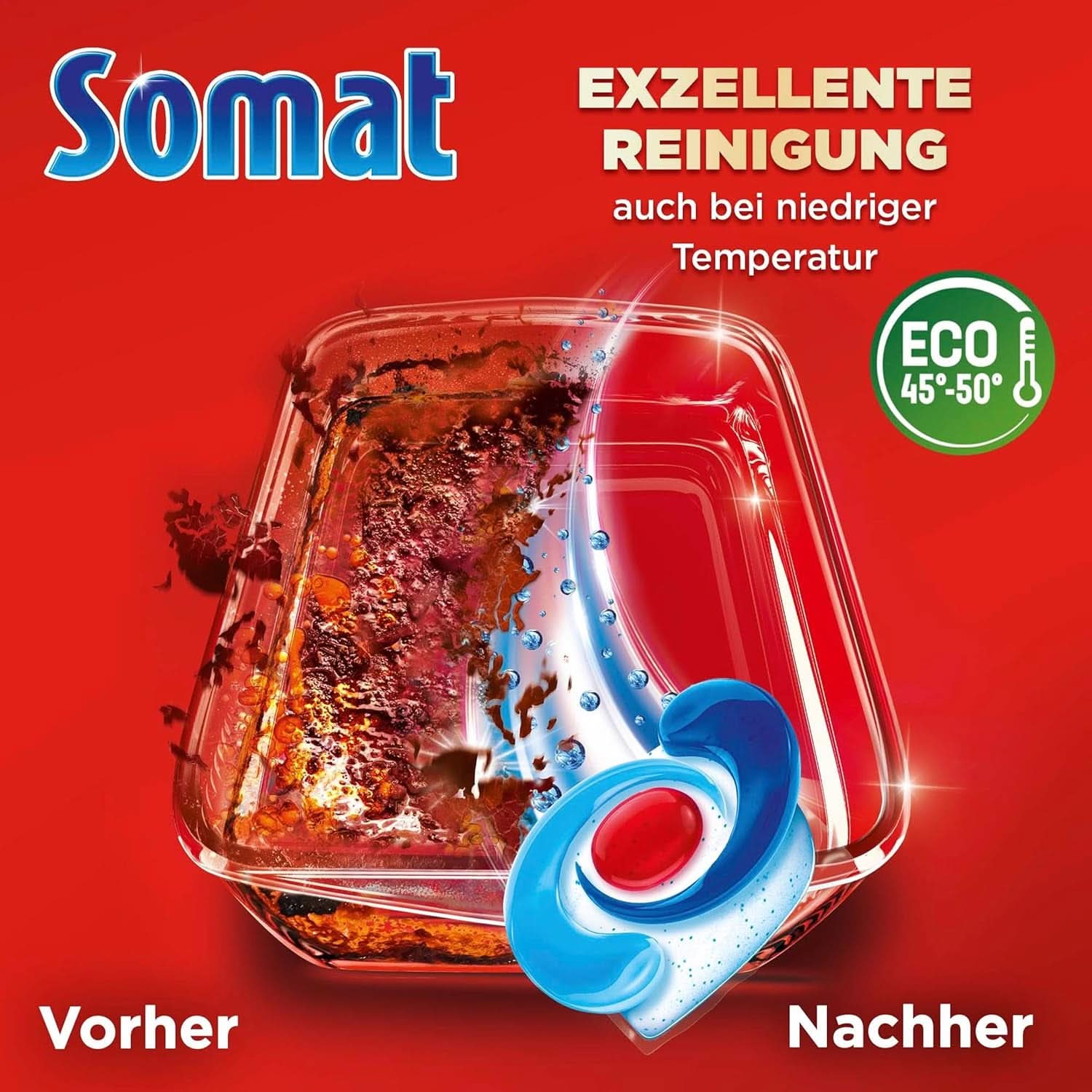 Somat Excellence 4In1 Caps (141 Caps), schnell auflösendes Geschirrspülmittel Naty Shop Kitchen Detergents