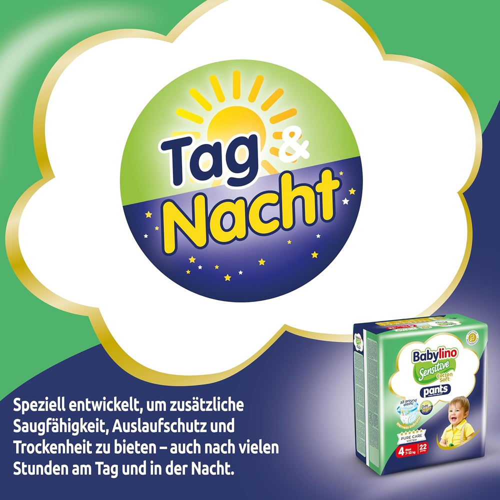 Windeln Sensitive Cotton Soft, Größe 4, Pants Maxi (7-13 kg), 22 Stück