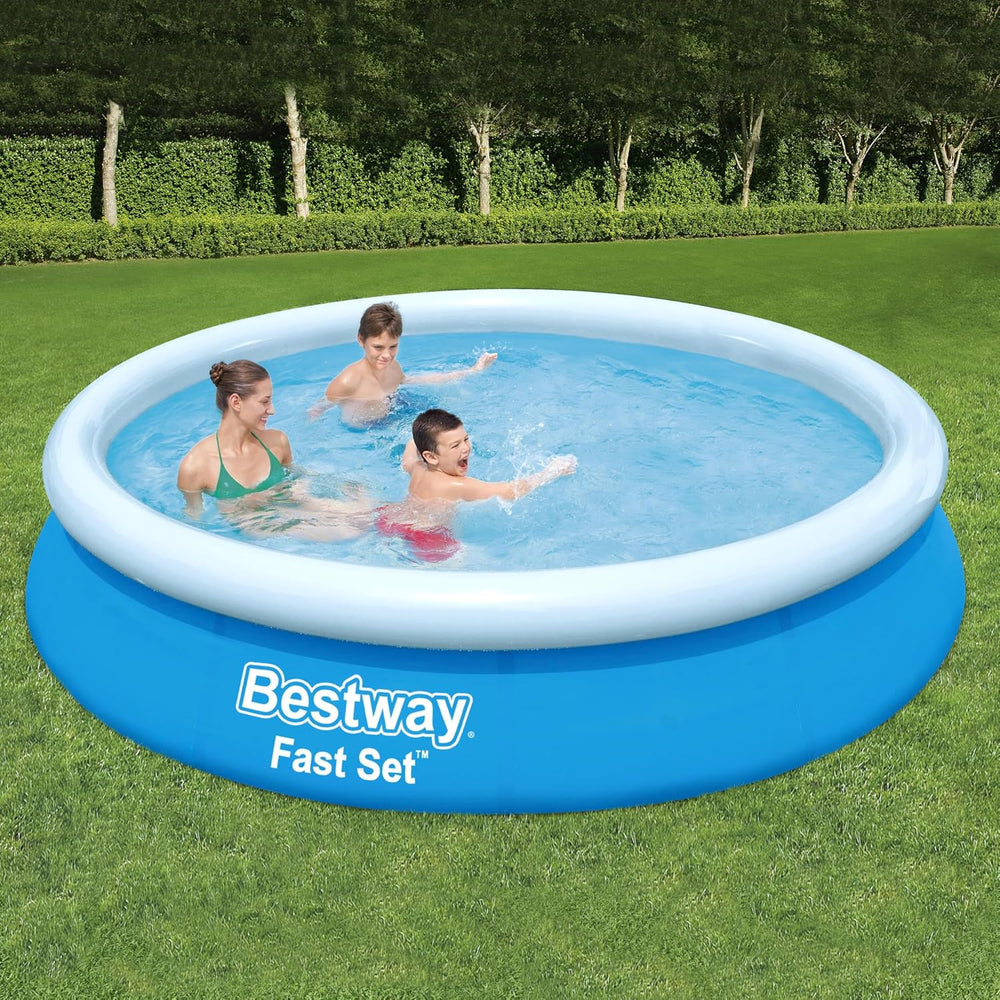 Bestway Fast Set Pool, ohne Pumpe, blau, 366 x 76 cm, ohne Zubehör