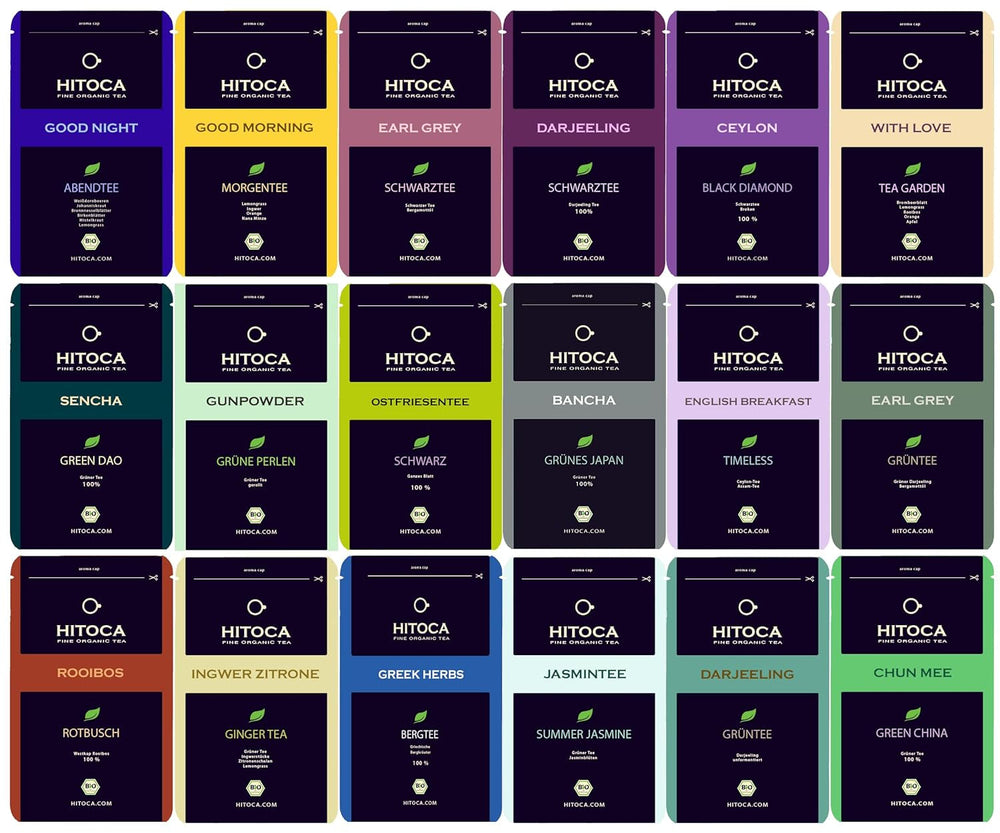 HITOCA® Ceai organic de ghimbir și lămâie - Ceai verde răcoritor în frunze de ceai cu ghimbir și lămâie