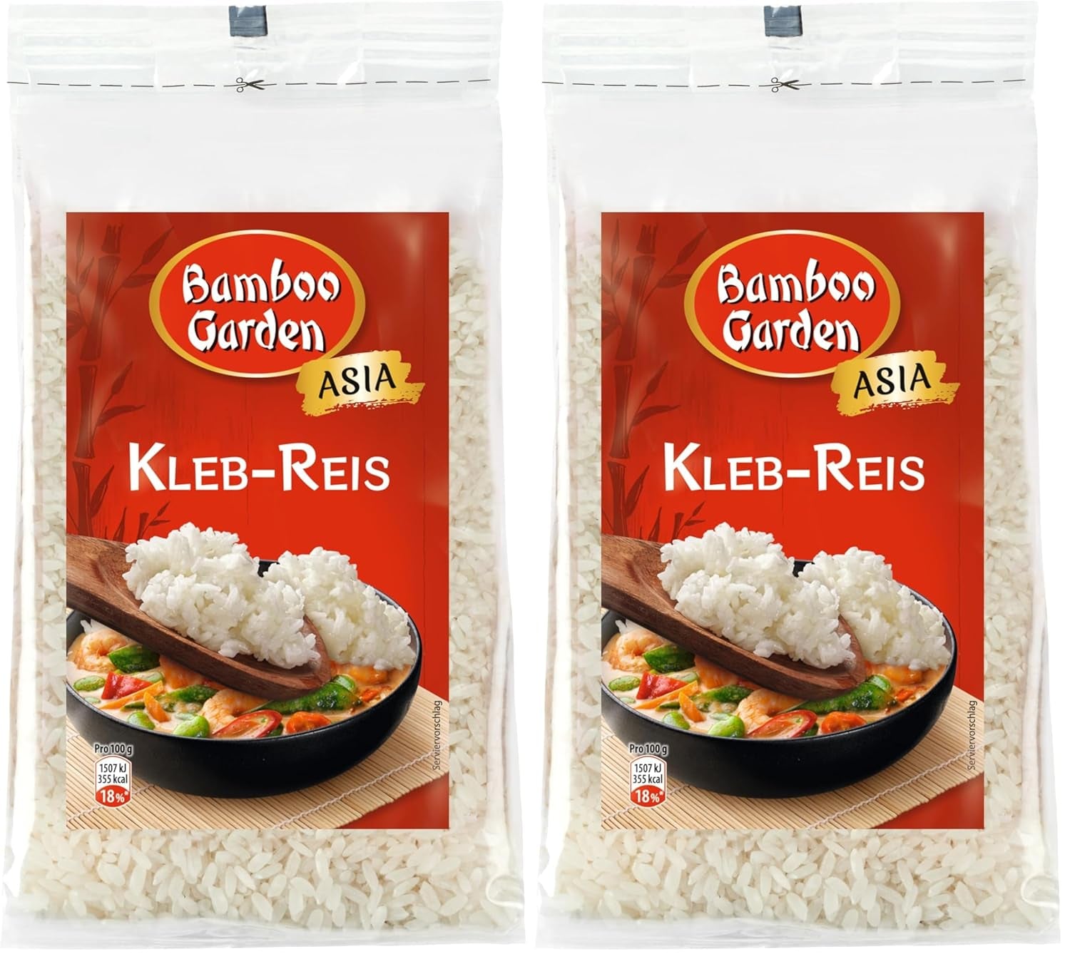 Bamboo Garden – Klebreis, 500 g pro Beutel