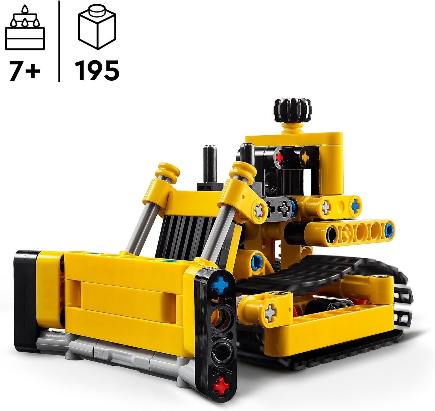 LEGO Technic Heavy Bulldozer Bauspielzeug Bulldozer Zu Ihrer Baustelle hinzufügen Konstruktionsspielzeug für Kinder Technikgeschenk für Jungen und Mädchen ab 7 Jahren 42163 Bausets Besuchen Sie den LEGO-Store