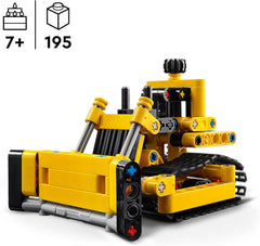 LEGO Technic Heavy Bulldozer Bauspielzeug Bulldozer Zu Ihrer Baustelle hinzufügen Konstruktionsspielzeug für Kinder Technikgeschenk für Jungen und Mädchen ab 7 Jahren 42163 Bausets Besuchen Sie den LEGO-Store