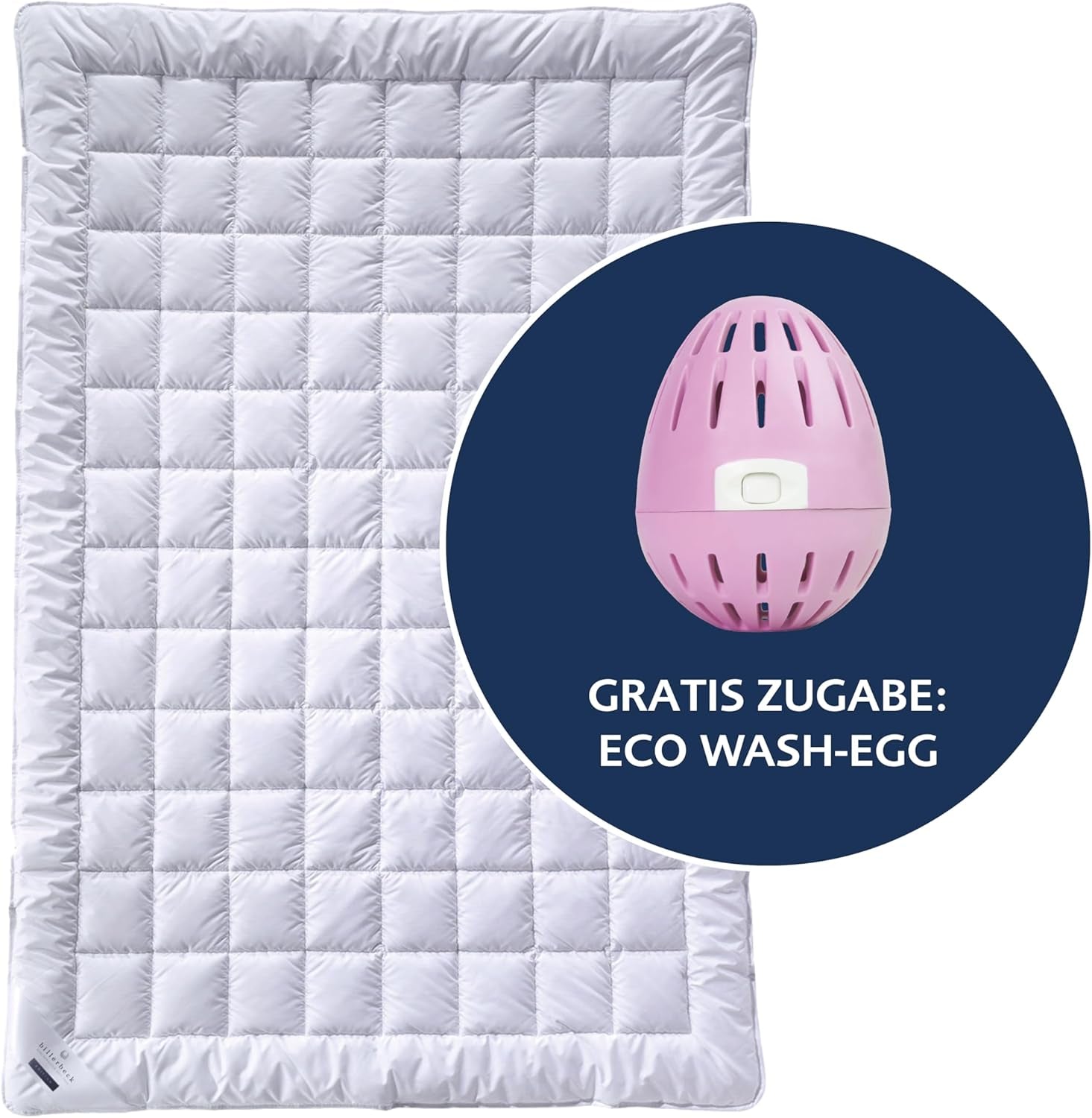Plapuma Billerbeck E22 Wash-Star UNO - plapuma all-season - 135 X 200 cm - plapuma din fibre - Magicfill® - fibre goale, 100% poliester - cu Eco Wash-Egg Plapumi si pilote Naty Shop Lumină de vară (Sl) 135 X 200 Cm