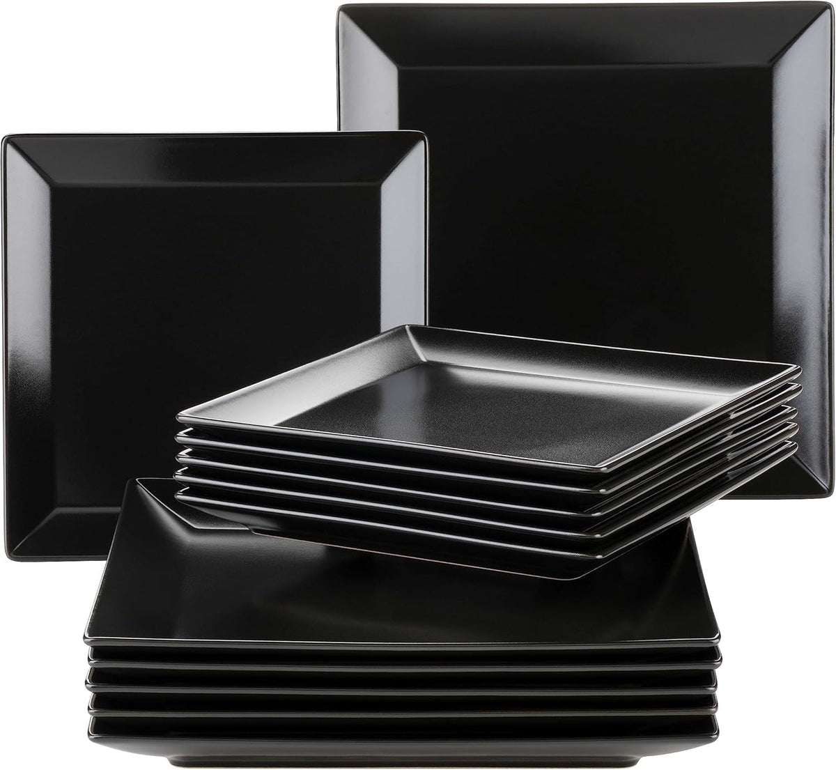 MÄSER Manhattan City, Tafelservice aus Porzellan für 6 Personen, schwarz Geschirrsets Naty Shop Default Title